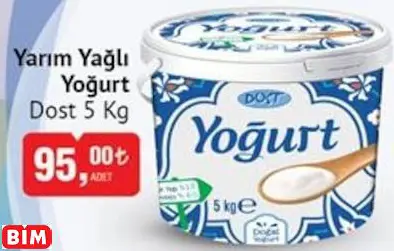 DOST YARIM YAĞLI YOĞURT DOST YARIM YAĞLI YOĞURT